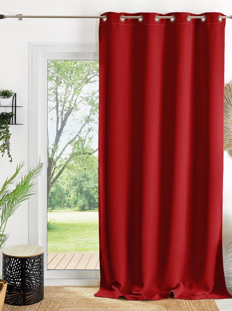 Rideau ameublement 80 % occultant Rouge - Kiabi