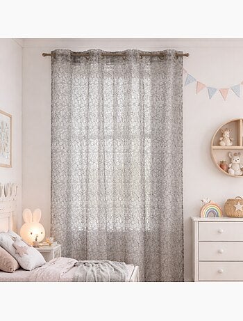 Rideau Ameublement en Filet Brodé