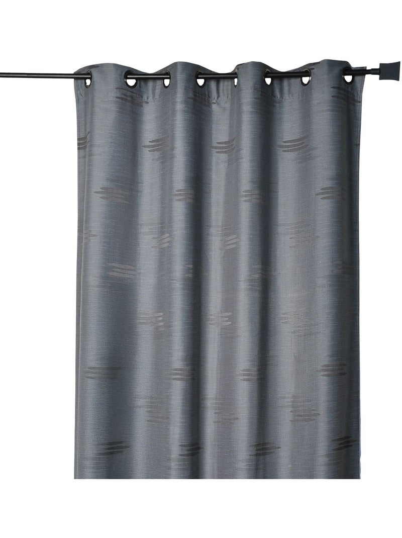 Rideau Ameublement en Jacquard Formes Géométriques gris anthracite - Kiabi