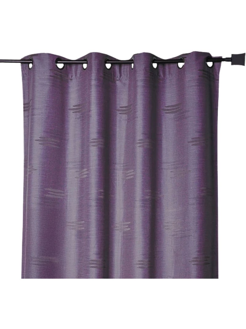 Rideau Ameublement en Jacquard Formes Géométriques Violet prune - Kiabi