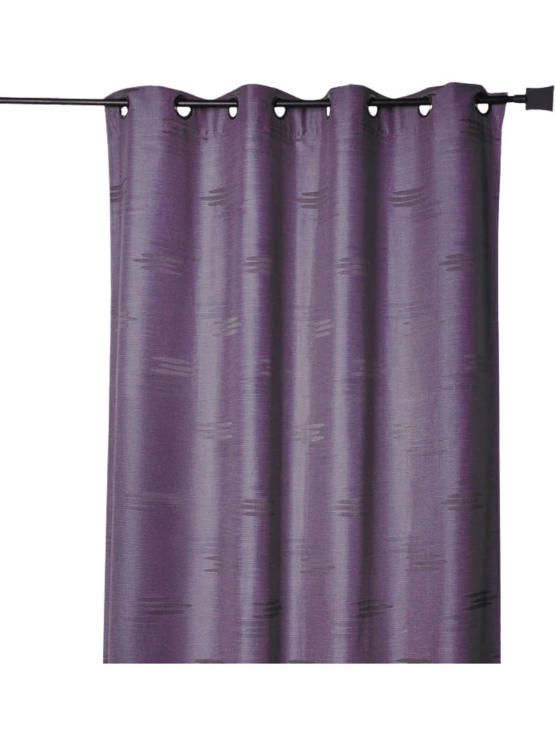 Rideau Ameublement en Jacquard Formes Géométriques Violet prune - Kiabi