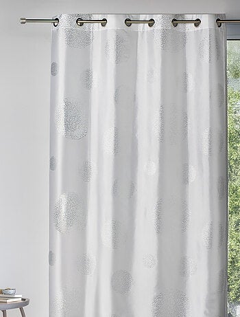 Rideau ameublement en Taffetas imprimé Argent