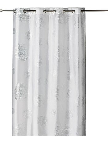 Rideau ameublement en Taffetas imprimé Argent