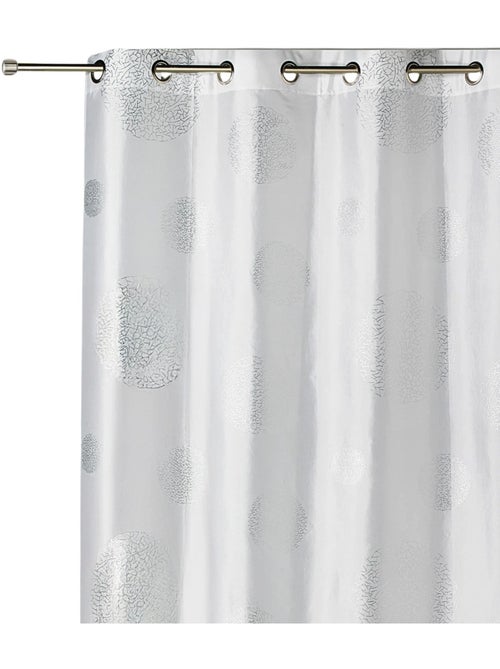 Rideau ameublement en Taffetas imprimé Argent - Kiabi