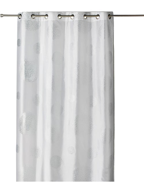 Rideau ameublement en Taffetas imprimé Argent - Kiabi