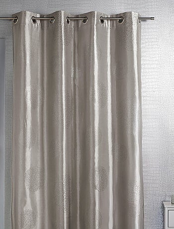 Rideau ameublement en Taffetas imprimé Argent