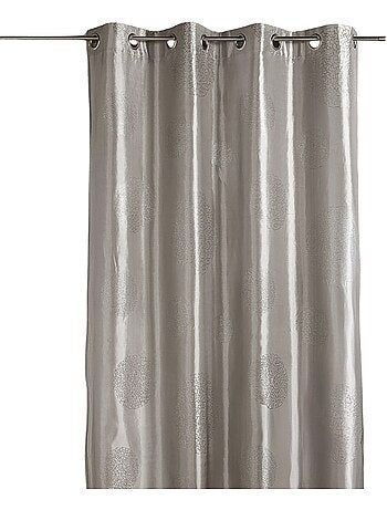 Rideau ameublement en Taffetas imprimé Argent