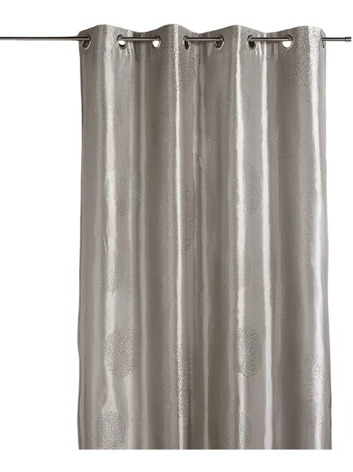 Rideau ameublement en Taffetas imprimé Argent - Kiabi
