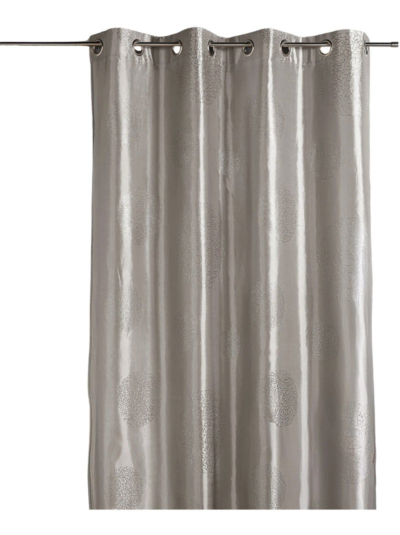 Rideau ameublement en Taffetas imprimé Argent Gris clair - Kiabi