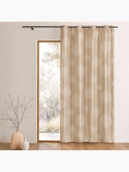 Rideau ameublement en Taffetas imprimé Argent - Kiabi