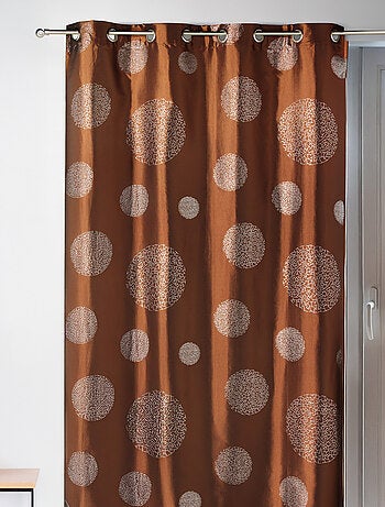 Rideau ameublement en Taffetas imprimé Argent