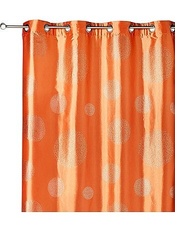 Rideau ameublement en Taffetas imprimé Argent