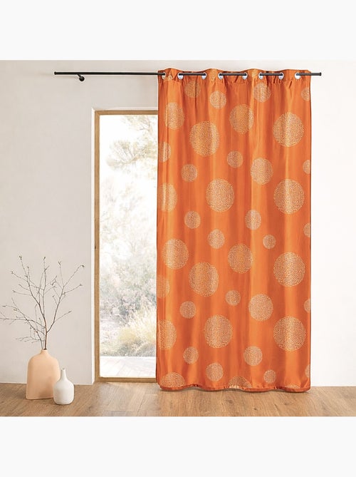 Rideau ameublement en Taffetas imprimé Argent - Kiabi