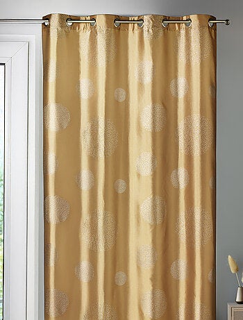 Rideau ameublement en Taffetas imprimé Argent