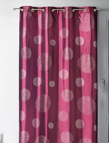 Rideau ameublement en Taffetas imprimé Argent