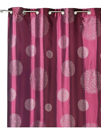 Rideau ameublement en Taffetas imprimé Argent