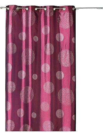 Rideau ameublement en Taffetas imprimé Argent