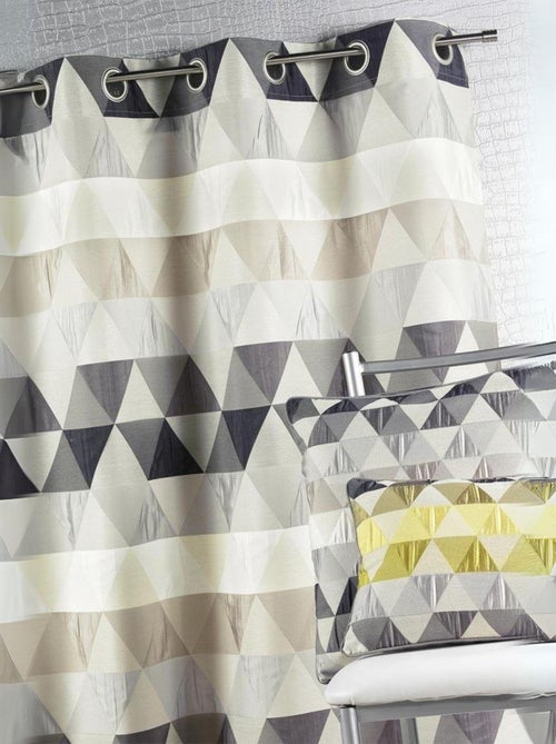 Rideau ameublement Jacquard 'triangles' - Kiabi