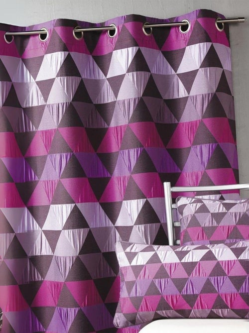 Rideau ameublement Jacquard 'triangles' - Kiabi