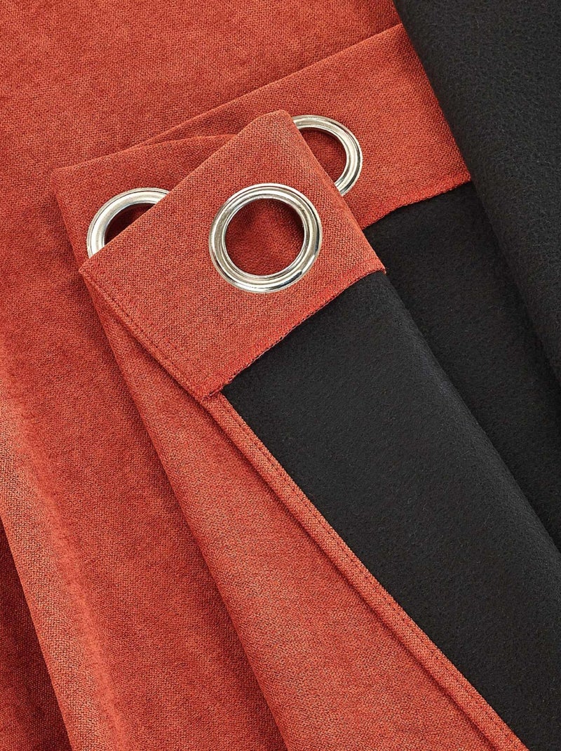 Rideau anti-froid doublé polaire Orange - Kiabi