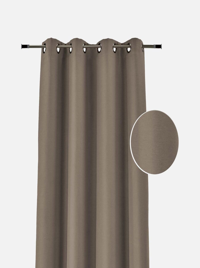 Rideau anti-froid doublé polaire Taupe - Kiabi