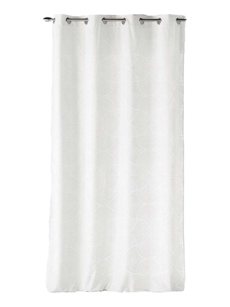 Rideau Arcadia - Velours à motifs Blanc - Kiabi
