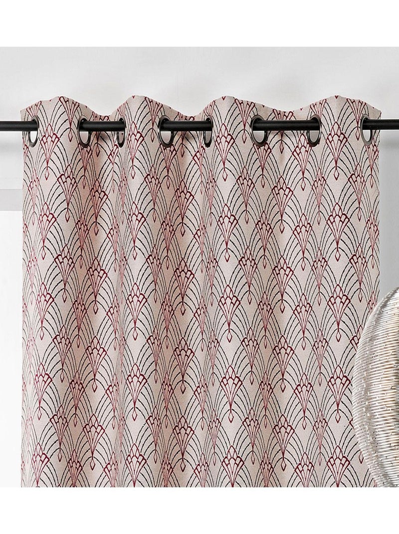 Rideau art décoratif en jacquard Rouge - Kiabi