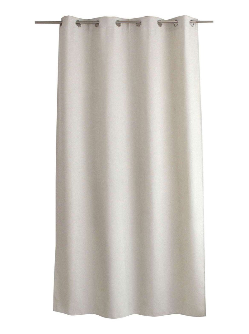 Rideau aspect chenillé Beige - Kiabi