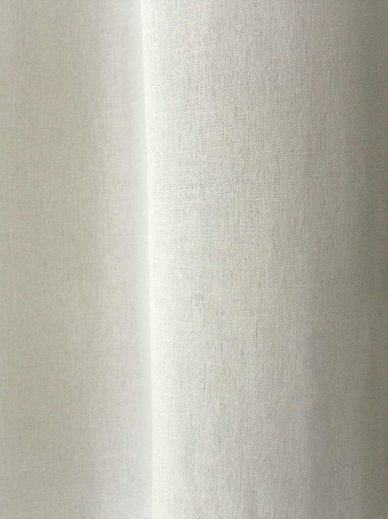 Rideau aspect chiné en coton recyclé DUNE Beige - Kiabi