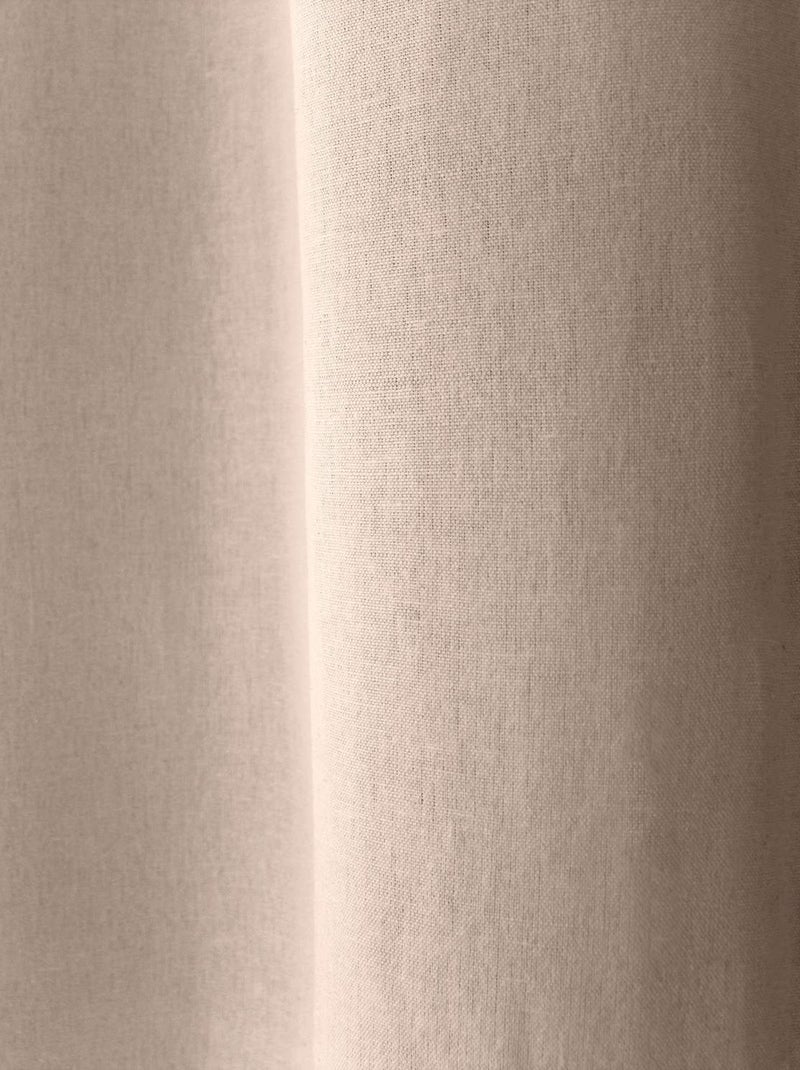 Rideau aspect chiné en coton recyclé DUNE Marron - Kiabi