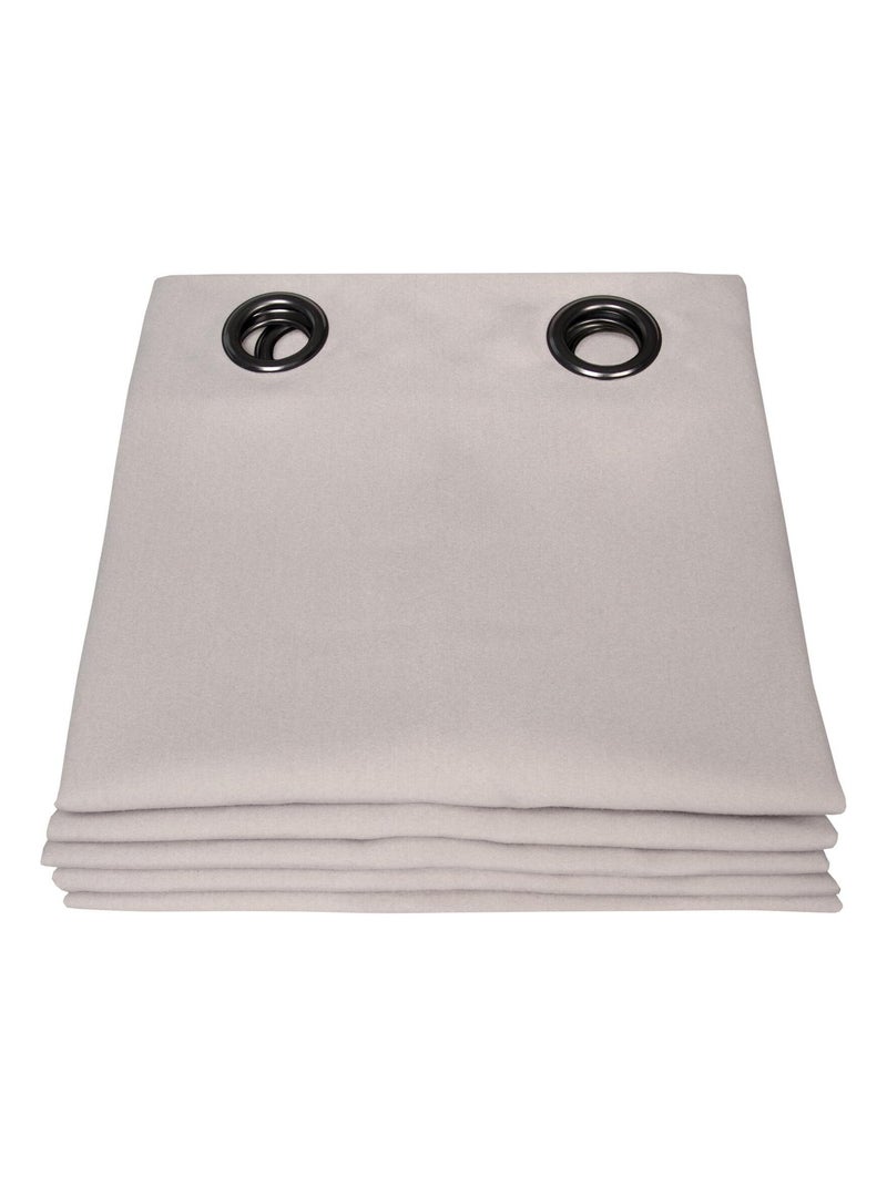 Rideau Aspect Flanelle Obscurcissant MOONDREAM Beige - Kiabi