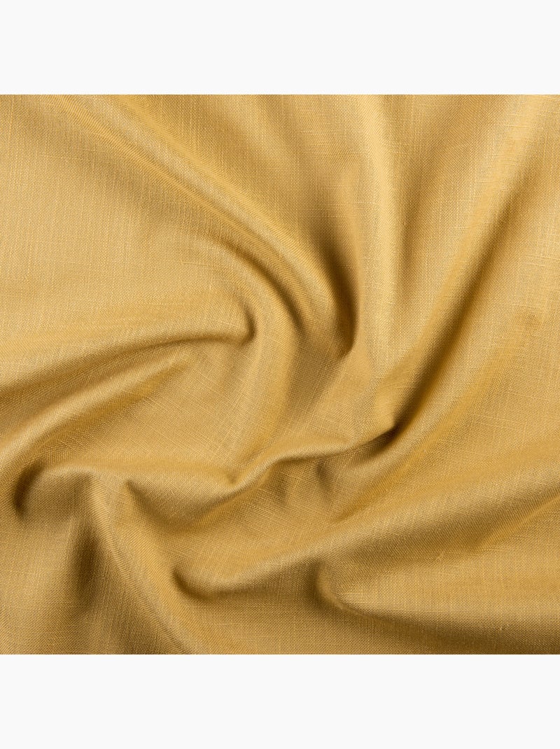 Rideau aspect lin à oeillets Jaune - Kiabi