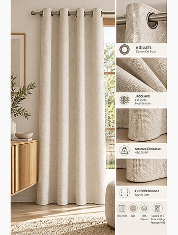 Rideau atlas – jacquard fils teints – 460 g/m²