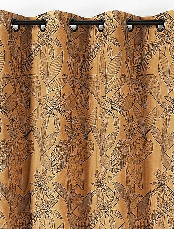 Rideau aux feuilles stylisées
