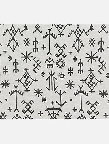 Rideau aux impressions de dessins aztèques