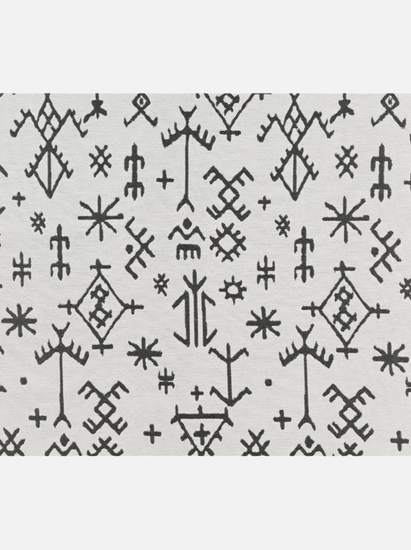 Rideau aux impressions de dessins aztèques Bleu ardoise - Kiabi