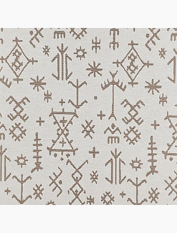 Rideau aux impressions de dessins aztèques