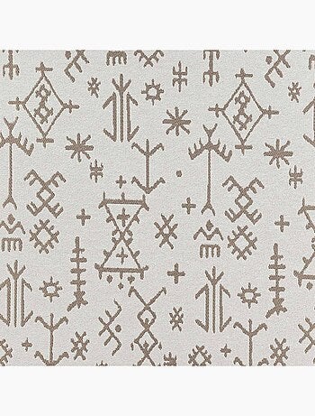 Rideau aux impressions de dessins aztèques