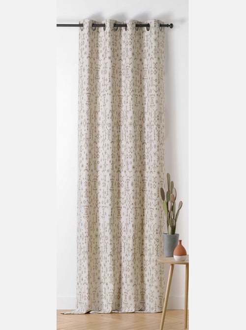 Rideau aux impressions de dessins aztèques - Kiabi