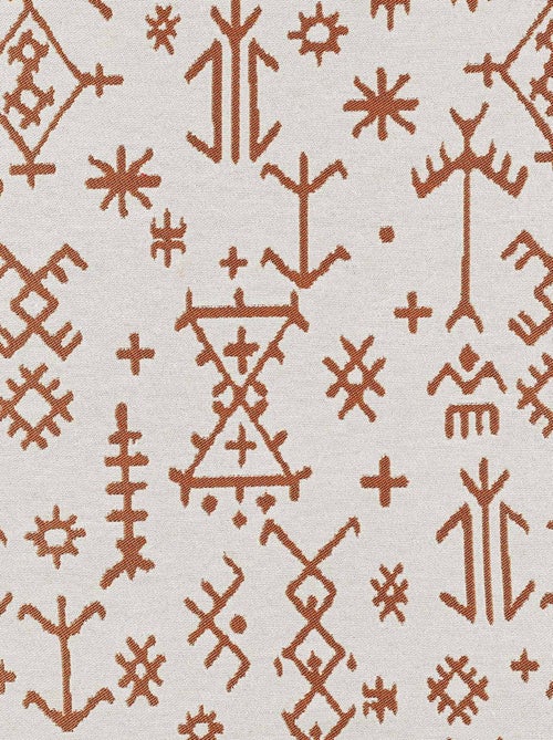 Rideau aux impressions de dessins aztèques - Kiabi