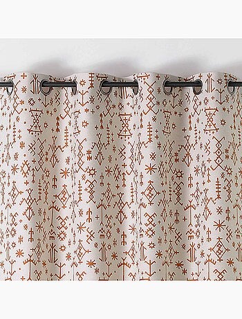 Rideau aux impressions de dessins aztèques