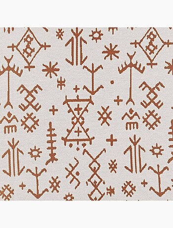 Rideau aux impressions de dessins aztèques