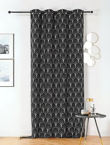 Rideau aux impressions métallisées