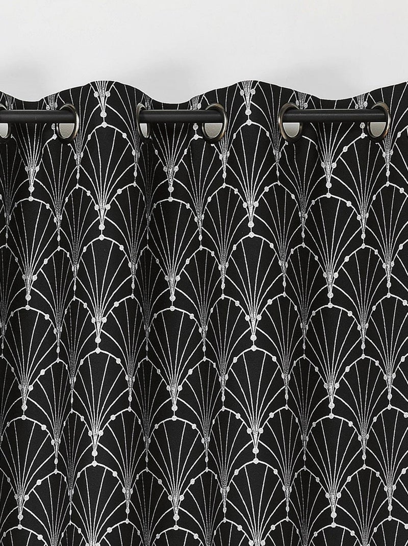 Rideau aux impressions métallisées Argent - Kiabi