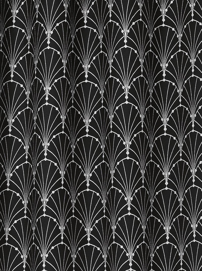 Rideau aux impressions métallisées Argent - Kiabi