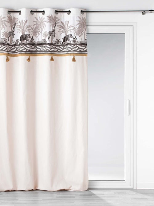 Rideau avec top esprit safari - Kiabi