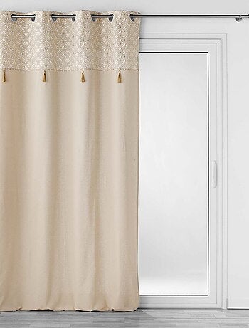 Rideau avec top imprimé et métallisé