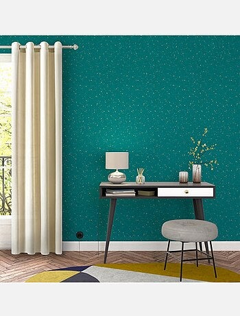 Rideau beige aspect velours