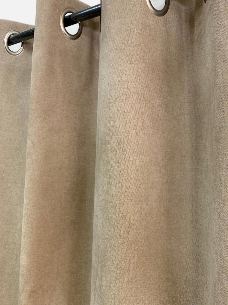 Rideau beige Uni Phonique, Isolant, Thermique et Occultant Beige - Kiabi