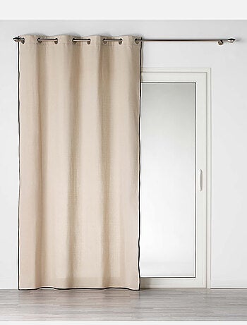 Rideau biais noir en polycoton